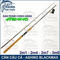 Cần câu cá Ashino BlackMax Cần 2 khúc máy đứng cán gỗ cần rỗng 2m1, 2m4, 2m7, 3m0