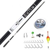 Cần câu cá - Cần câu tay carbon siêu cứng - Tặng kèm nhiều phụ kiện DCH02 - Cần 3.6m