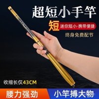 Cần câu cá cực ngắn Cần Câu Cá cực nhỏ suối bỏ túi mini siêu nhẹ siêu cứng 28 chỉnh Bộ cần câu tiện dụng A3NN