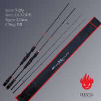 Cần câu cá lure cao câp Red Devil fishing carbon xoắn X toàn thân dành cho a e cần thủ bắt cá 562jajsbuzz
