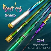 Cần Câu Đài Câu Đơn Nguyệt Long 5H 💥 TẶNG KÈM NGỌN PHỤ 💥 cần câu carbon cao cấp