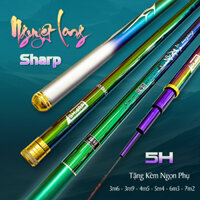 Cần Câu Đài Câu Đơn Nguyệt Long 5H Cần Câu Tay Carbon Cao Cấp