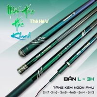 Cần Câu Đài Nhất Hào Khắc Khanh Thế Hệ V Bản L 3H Cần Câu Tay Cacbon Xoắn Cao Cấp