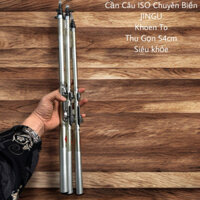 Cần Câu ISO Chuyên Biển Chính Hãng JinGu Thu Gọn 54cm Siêu Tiện Dụng - Khoen To Giúp ra dây êm mượt -Ngọn 1.2ly