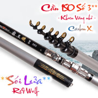 CẦN CÂU ISO Số 3 SÓI LỬA - Máy đứng - Carbon xoắn X - Cần cây máy, câu đơn, câu đài -  Hàng CHUẨN