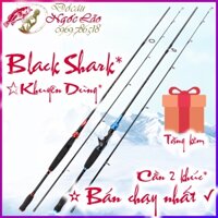 Cần Câu Lure 2 KHÚC ✓ Carbon Hyper Cực Chuẩn ⚡️ Siêu khỏe Siêu Nhẹ - BLACK SHARK  Carbon X - Cần LURE, lăng-xê..