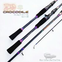 Cần câu lure 2 khúc Crocodile siêu khỏe cần câu lure chất liệu carbon, độ dài 1m65 đến 2m1