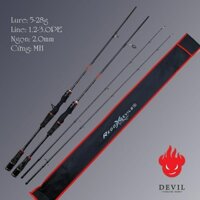 Cần câu lure cao câp Red Devil carbon xoắn X toàn thân