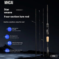 Cần câu Lure Carbon Fuji O-Guide 1.8/2.1m ML độ cứng, cần gấp mini 4 đoạn (53cm) siêu nhẹ 99g cho du lịch