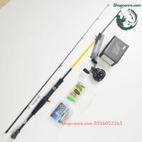Cần câu lure Daiwa Crossfire 662MHB kèm máy ngang Noeby (Cả bộ combo đầy đủ)