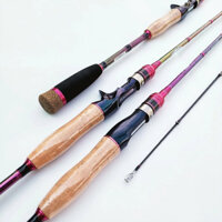 Cần câu lure FHARD BAITS chất liệu cacbon đầu bu chống xoắn