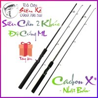 Cần câu LURE Máy Đứng 2 KHÚC 1m8 ☆ ĐỘ CỨNG ML ✓ Hàng CỰC TỐT - SIÊU NHẸ - RẺ - BỀN - Chất Carbon Xịn ✓