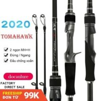 Cần câu lure máy đứng và máy ngang Tomahawk 2 ngọn MH + H