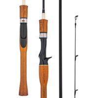 Cần câu lure máy ngang UL cán gỗ bóng ngọn UL chuyên câu mương câu suối cháp