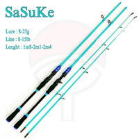 Cần câu lure máy ngang và máy đứng carbon DAIWA Sasuke Xanh Ngọc
