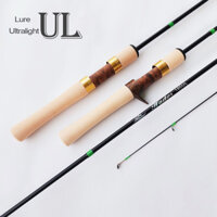 Cần câu lure Ultralight cán liền giả gỗ, ngọn đặc siêu dẻo Phukiencaulure25 cần câu UL giá rẻ độ dài 1m8
