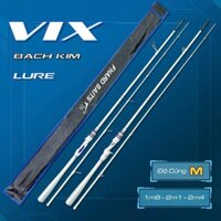 Cần Câu Lure Vix Bạch Kim Chất Liệu Carbon Xoắn Độ Cứng M Khoen Fuij