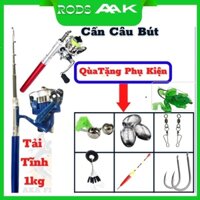 Cần câu máy bút mini tải cá 6kg đủ bộ cần câu rút chuyên câu cá lăng xê câu lục câu rô chép chất lượng giá rẻ