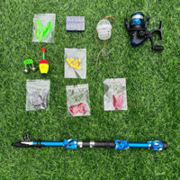Cần Câu Máy Đứng 1.8M tặng kèm phụ kiện câu đơn, lure, lancer