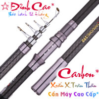 Cần câu máy Rút Gọn ★ CAO CẤP - SIÊU CARBON 100% ☆ SIÊU KHỎE - SIÊU BỀN
