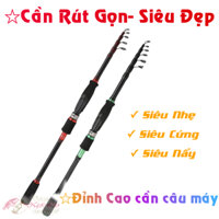 Cần Câu Máy Rút Gọn SHARK HUNTER - Carbon CAO CẤP - Cần câu cá xa bờ, lăng-xê, lure.. 1m8 2m1 2m4 2m7
