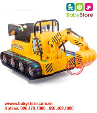 Cần cẩu, máy xúc điện trẻ em 5618 (Thiết kế mô phỏng bánh xích, BH 1 năm)