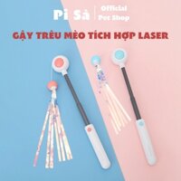 Cần câu mèo tích hợp đèn laze trêu mèo cực vui | Gậy trêu mèo giúp giải trí xả stress - Đồ chơi cho mèo laser cao câp