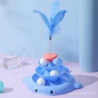 Cần câu mèo tự động (Bóng xoay + đồ chơi chuột) cho mèo con