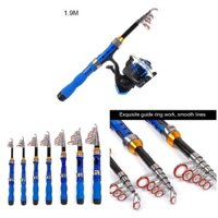 Cần câu Mini siêu ngắn cực bằng kính thiên văn Tay cầm chống trượt di động cho người câu cá biển