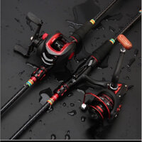 cần câu ngọn cứng màu đỏ đen dài 1m65