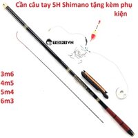 Cần câu tay 5H Shimano đỏ , tặng cước lưỡi phao chì và đọt cần - Top1VN vip 679jasdja