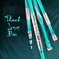 Cần câu tay cao cấp Thanh Long Đao 6h chất liệu carbon tặng kèm ngọn. các lóng có rãnh chống kẹt, đầu ngọn xoay, cần nhẹ