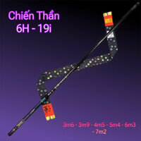 Cần câu tay Chiến Thần 6H chính hãng chuyên săn hàng chất liệu carbon xoắn Tặng túi vải ngọn trục phao lưỡi