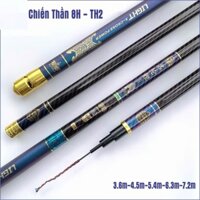 Cần câu tay Chiến Thần 8H chính hãng chuyên săn hàng chất liệu carbon xoắn