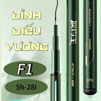 cần câu tay Đỉnh Điếu Vương độ cứng 5H bản F1 chuyên rô riếc chép đánh cảm giác tặng kèm ngọn phụ túi vải đựng cần njah5