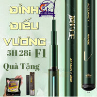 Cần Câu Tay Đỉnh Điếu Vương Độ Cứng 5H Bản F1 Chuyên Đánh Cảm Giác Rô Diếc Chép , Tặng Kèm Quà Tặng(Đồ Câu Qulin)