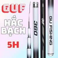 Cần câu tay GUF Hắc Bạch độ cứng 5H F1 chuyên câu đơn câu đài chất liệu carbon cao cấp tặng kèm ngọn phụ Đồ Câu Việt Bắc