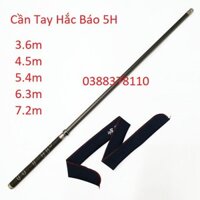 Cần Câu Tay Hắc Báo 5H Màu Đen Toàn Thân, Được Tặng Kèm 1 Ngọn Phụ Và 1 Nhẫn Cần