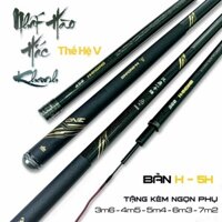 Cần câu tay Handing Nhất Hào Hắc Khanh Thế Hệ V tặng kèm ngọn phụ