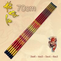Cần câu tay Hỏa Kỳ Lân 5H thu gọn 70cm đủ size từ 3m6 đến 6m3,cần câu đơn câu đài 70cm