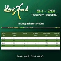 cần câu tay rồng xanh 5h dài 3m6,4m5, 5m4 6m3