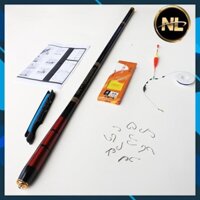 cần câu tay shimano 5h carbon xoắn đỏ tặng kèm cước + lưỡi + phao + chì + móc câu