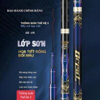 Cần câu Tay Thống Soái Thế Hệ 2 độ cứng 6h - 19i ( Kèm Đọt Phụ Và Trục 3260 )- BH 1 Năm 1 Lóng Trừ Lóng Gốc