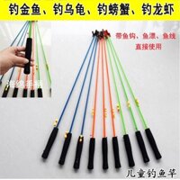 Cần câu trẻ em để bắt cá vàng nhỏ, cần câu cá tôm, cần câu cá sống, cần câu cá vàng cho người mới bắt đầu, cần câu trẻ em