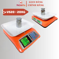 Cân điện tử 20kg VICHITA, Cân tính tiền điện tử bán hàng giá rẻ, phím tiếng việt dễ sử dụng