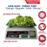 Cân Điện Tử Bán Hàng - Cân Điện Tử  Tự Tính Tiền Sạc Pin 40Kg tính tiền hoa quả, thịt cá -BẢO HÀNH UY TÍN