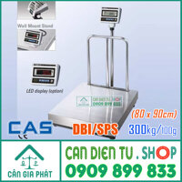 Cân điện tử Cas DBI/SPS 300kg (bàn cân inox 80cm x 90cm)