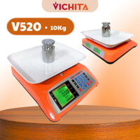 Cân Điện Tử Chính Hãng VICHITA - 10KG/20KG Tính Giá Tiền Tiện Lợi - Đèn Led Đỏ Sáng Rõ, 2 Mặt Đồng Hồ Trước Sau