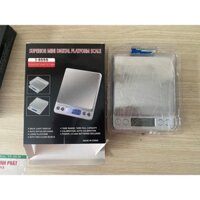 Cân Điện Tử Mini 500g - 0.01g - i2000 - Màu Bạc