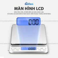 Cân Điện Tử Mini Cân Tiểu Ly Nhà Bếp Cao Cấp 2021 MIFAN 0.01g - 3kg - Nhỏ Gọn, Siêu Chính Xác, Thép Không Gỉ, Màn LCD
